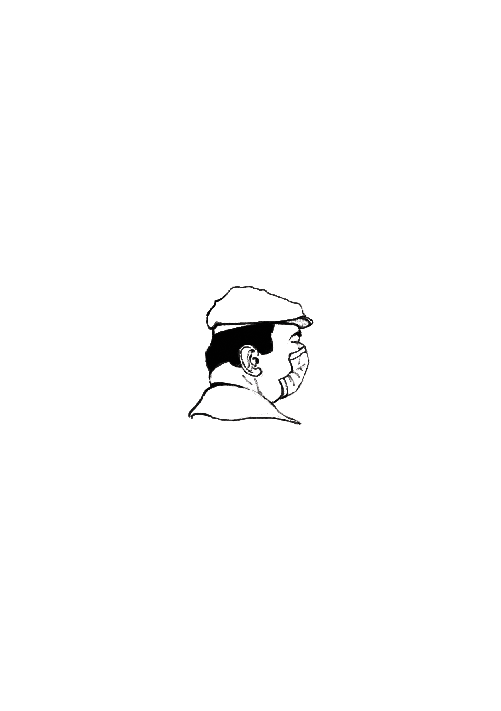 Man with Mask — Linework