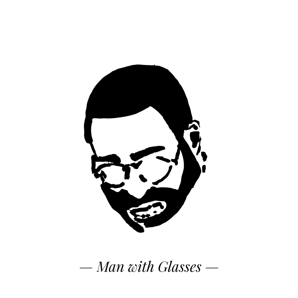 Person B_Vector Edit_Man with Glasses Vector