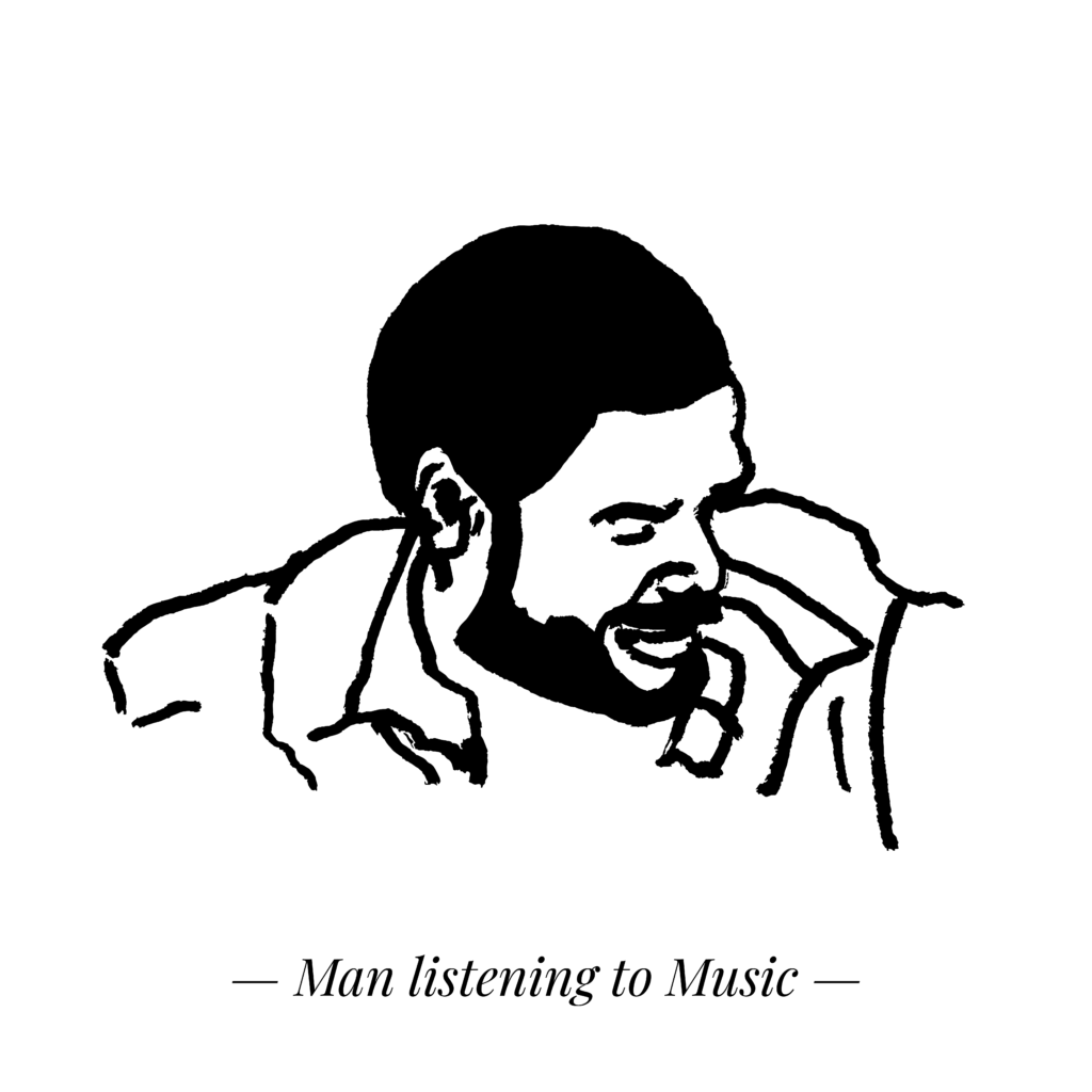 Person D_Man listening to Music